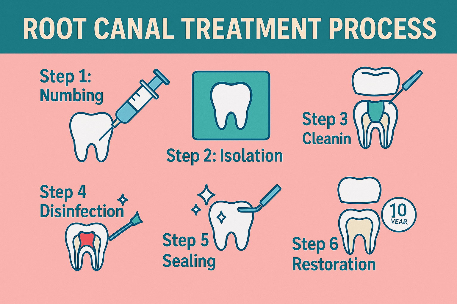 What is the process of root canal treatment